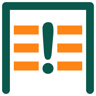 Icon representing a planning permit public notification notice.